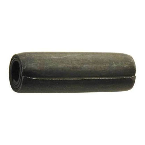 Coiled Spring Pin, 1/8 in Outside Dia, 1-1/2 in L, Steel, 100 PK
