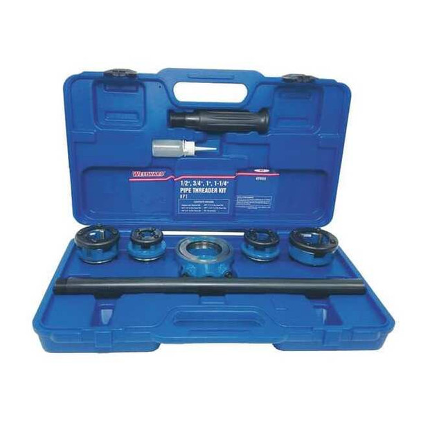 Westward Manual Pipe Threading Kit,1/2 to 1-1/4In 4YR89