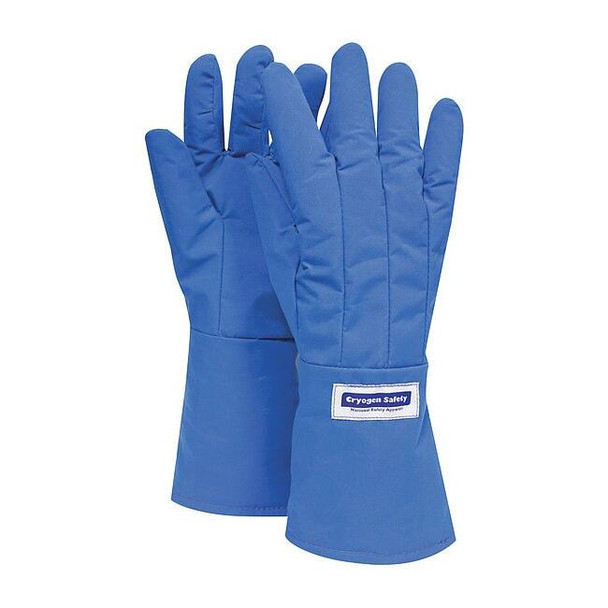 Waterproof Cryogenic Gloves, 14 in Length, Nylon, Gauntlet, Elbow Coverage, S