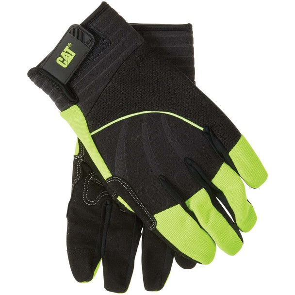 CAT Men's Large Synthetic Leather High Visibility Work Glove CAT012224L