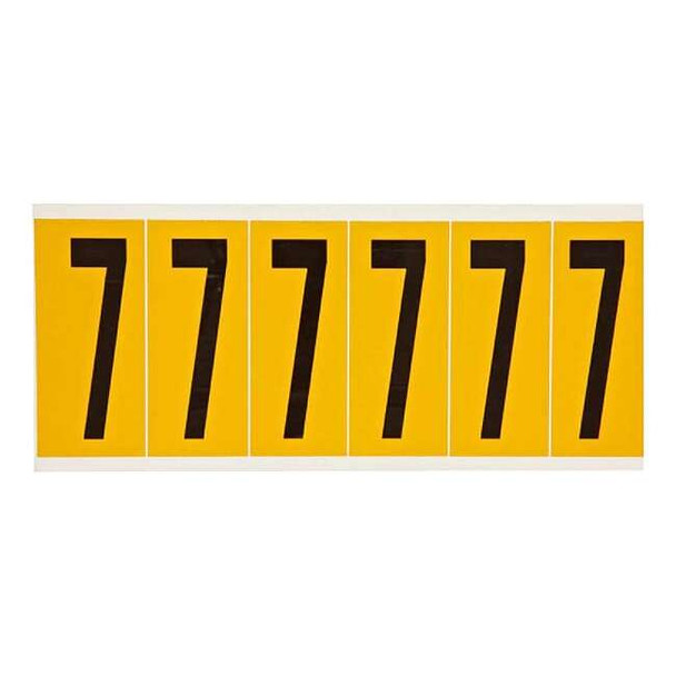 Brady NumberLabel,Vinyl,3-1/2inH,1-1/2inW 1550-7