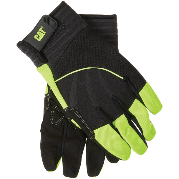 CAT Men's XL Synthetic Leather High Visibility Work Glove CAT012224X