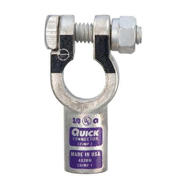 Fusion Straight Terminal,3/0 ga.,Purple,Neg 4030N