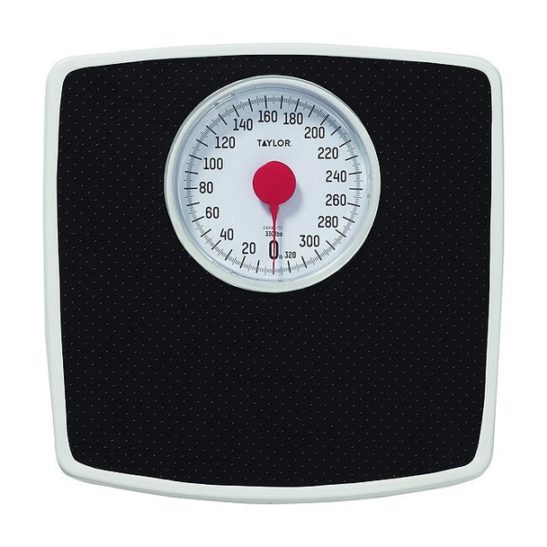 Taylor Mechanical Bath Scale, 300 lb. Cap., 2 lb. Graduations 48325072