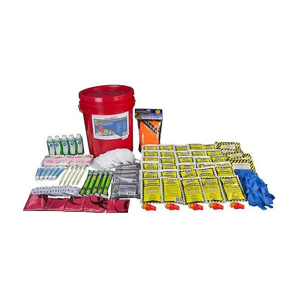 Ready America Survival Kit, Plastic 208 Components, 5 People Served 70510