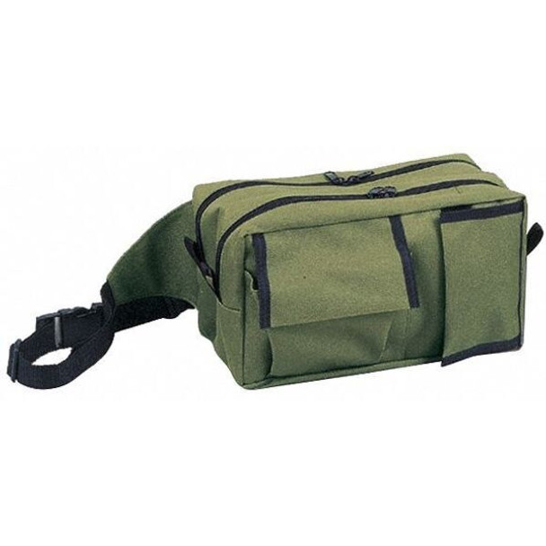 Emi Fanny Pack, Cordura Nylon, 10 in L, 6 in W, Green 9318