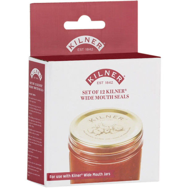 Kilner Wide Mouth Preserve Jar Canning Lid (12-Count) 0025.393U Pack of 12