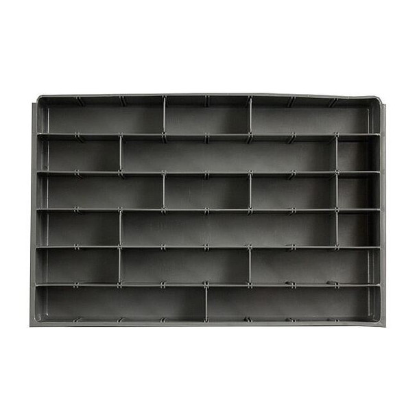 Compartment Drawer Insert with 6 compartments, Polypropylene, 3" H x 18 in W