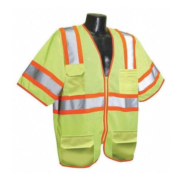 Condor High Visibility Vest,Yellow/Green,M 53YN94