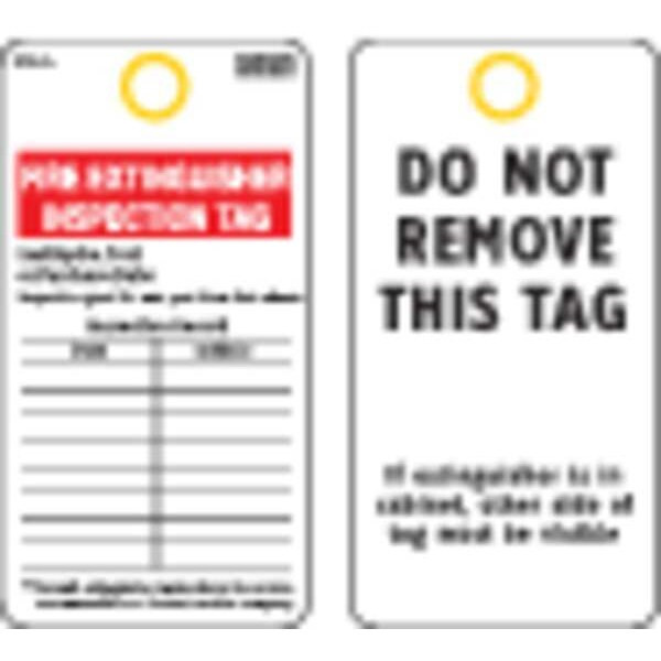 Electromark Tag,White,Cardstock,5-3/8inH,3inW,PK25 Y604036