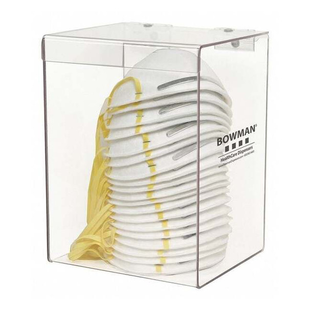 Bowman Dispensers Face Mask Dispenser,Clear,PETG Plastic FP-017