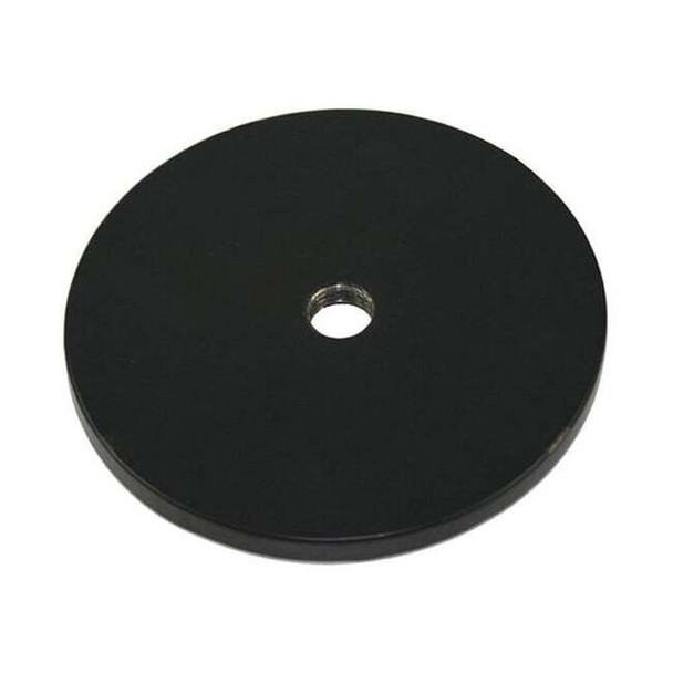 Weighted Base, Iron, 1/4 in Height, 3 3/4 in Length, 0.7 lb, Black