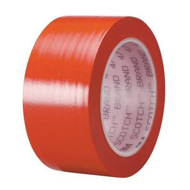 3m Floor Marking Tape, vinyl, No Legend, Red, 1 in W., 5.2 mil Thickness 471