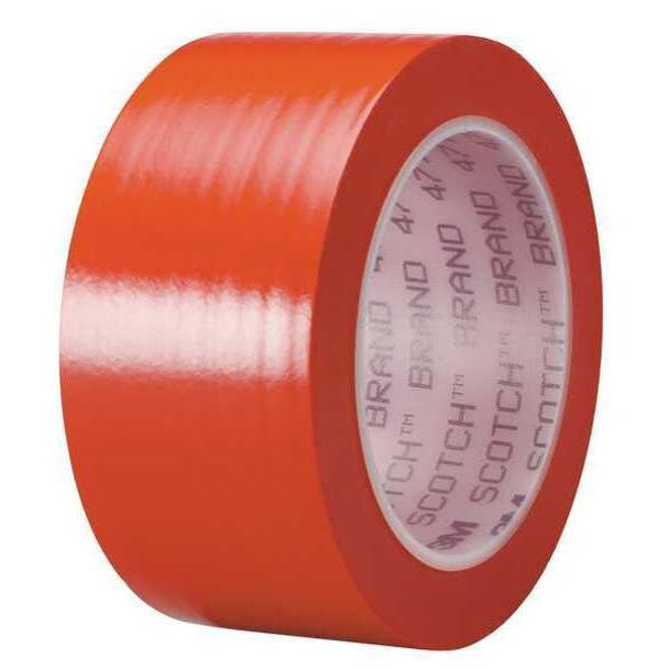 3m Floor Marking Tape, vinyl, No Legend, Red, 1 in W., 5.2 mil Thickness 471
