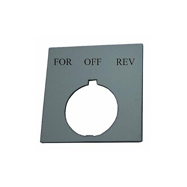 Eaton Legend Plate,Square,For.Off Rev.,Black HT8SP50