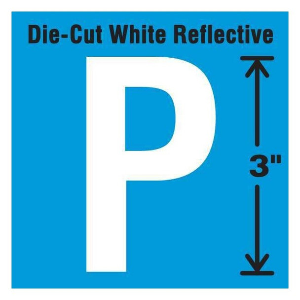 Stranco LetterLabel,Vinyl,3inH,1-3/4inW,PK5 DWR-3-P-5