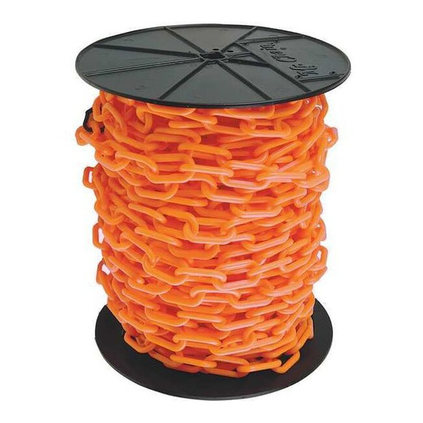 Manufacturer Varies Plastic Chain, Safety Orange, 125 ft Length, Gloss 50112