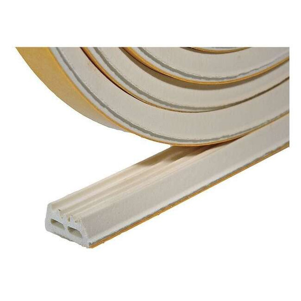Frost King Weatherseal,Ribbed,10 ft.,White,EPDM V27WA