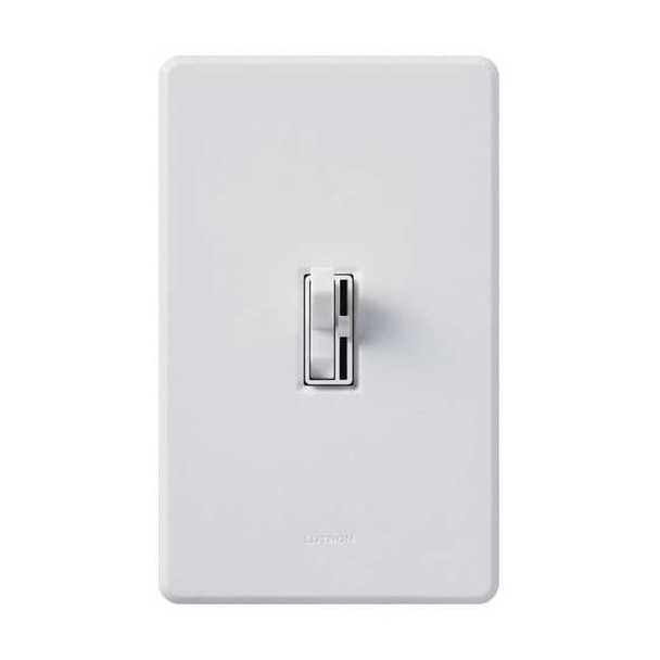 Lutron Lighting Dimmer, Toggle, Fluorescent, White AYF-103P-277-WH
