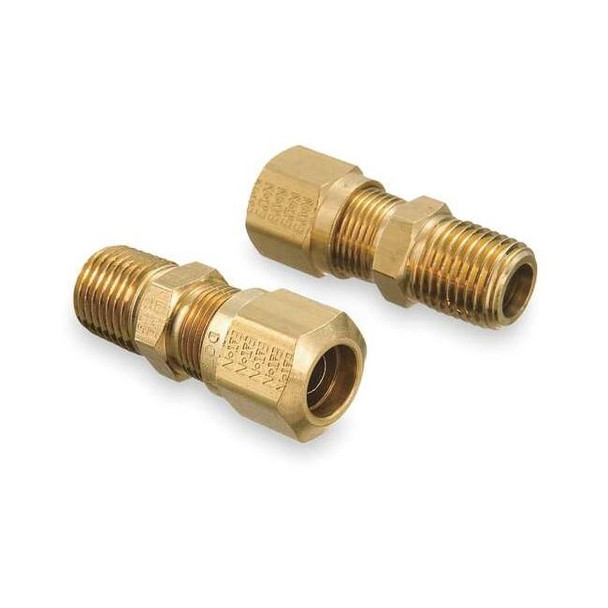 Weatherhead Strt, Brass, Comp. 1/2 in, NPTF 1/2 in 1468X8X8