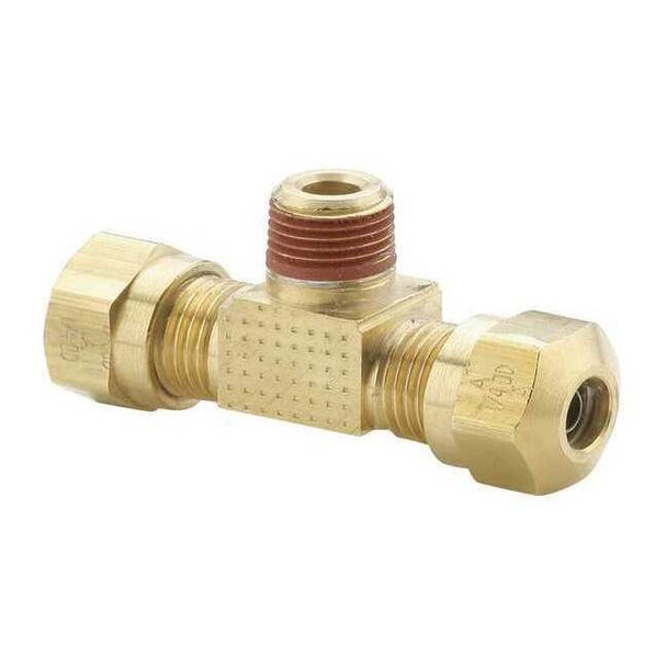 Parker Tee,Brass,Comp3/8",MNPT1/4",Comp3/8" VS272NTA-6-4