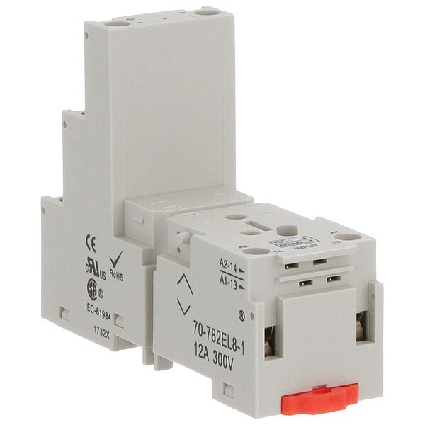 Schneider Electric Rlay Sckt,Elvatr,Squre,8 Pin, Scrw Clamp 70-782EL8-1