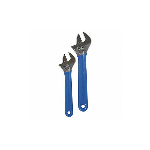 Westward 2-Piece Chrome Adjustable Wrench Set (4 in, 6 in) 1NYD4