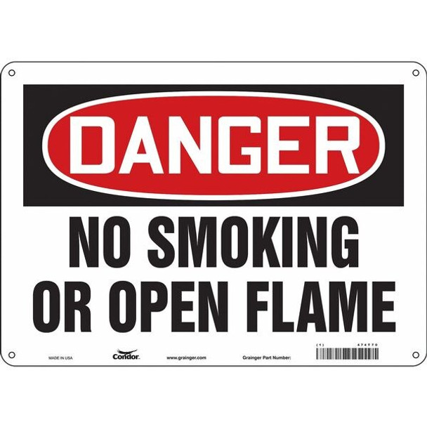 Safety Sign, 10" H, 14 in W,  Horizontal Rectangle, English, 474T70