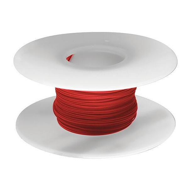Ok Industries Spooled Wrapping Wire, 30 AWG, Red, Kynar(R), 100 ft R30R-0100