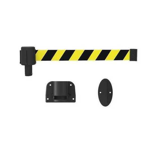 Banner Stakes Belt Barrier,Matte,Yellow Belt PL4121