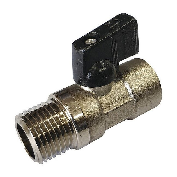 Manufacturer Varies 1/2" FNPT x MNPT Brass Mini Ball Valve Inline G-MVSP-50M