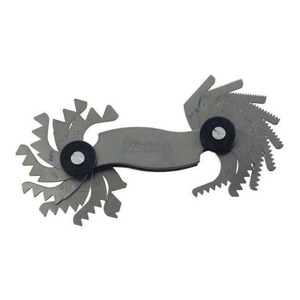 Mitutoyo Screw Pitch Gage,0.4mm to 7mm,18 Leaves 188-121