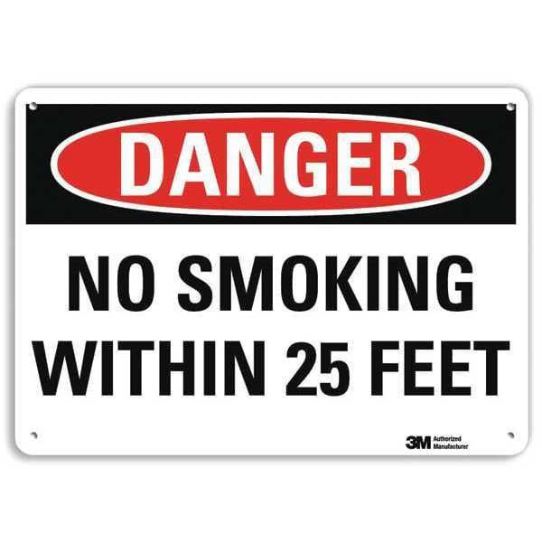 Danger Sign, 7" H, 10" W, Plastic, Vertical Rectangle, English, U3-1862-NP_10X7
