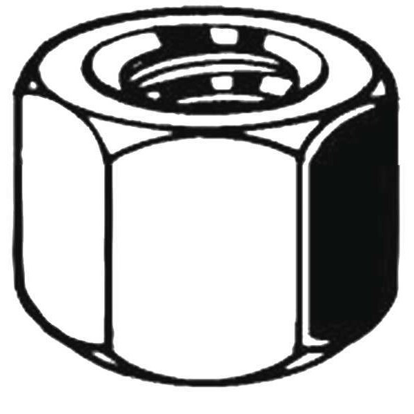 Hex Nut, 3/4"-16, Steel, Grade 5, Black Oxide, 1-1/64 in Ht, 5 PK
