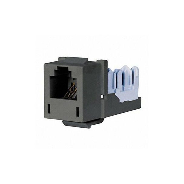 Hubbell Xcelerator HXJUGY Cat.4 Jack - 1 Pack - 1 x RJ-25 Network Female - Gray