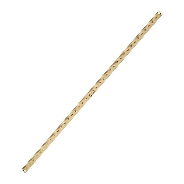 Westcott Meter Stick,Brass Ends,Clear Finish 10432