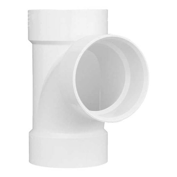 Manufacturer Varies PVC Sanitary Tee, Hub, 4 in Pipe Size 1WJP6
