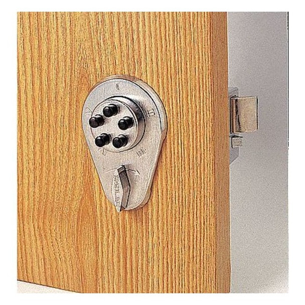 Simplex Pushbutton Deadbolt,Satin Brass 919-04