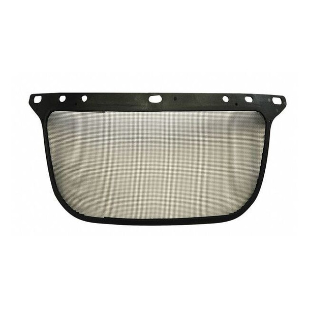 Screen Faceshield Visor, Black Visor, 6 1/2 in Height, Uncoated Lens, Black