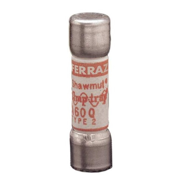 Mersen Semiconductor Fuse, 15A, Fast-Acting, 600V AC, Cylindrical A60Q15-2