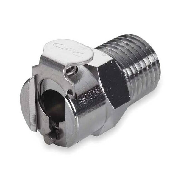Colder 1/4" MNPT Chrome Plated Brass Inline Coupler MCD1004
