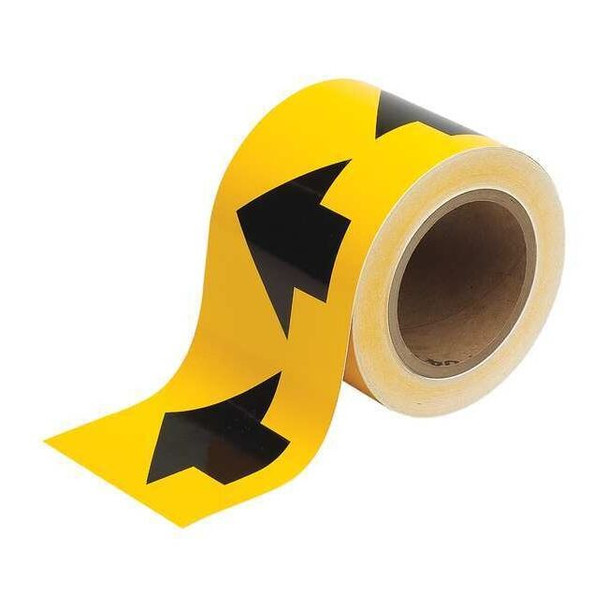 Brady Pipe Marking Tape,Yllw,4in W,90ft Roll L 91287