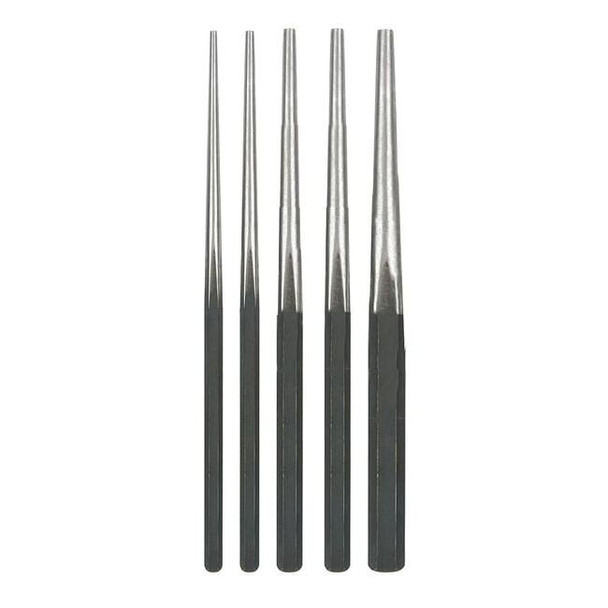 Westward Drift Punch Set,1/8 To 5/16 In,5 Pc 2AJL6