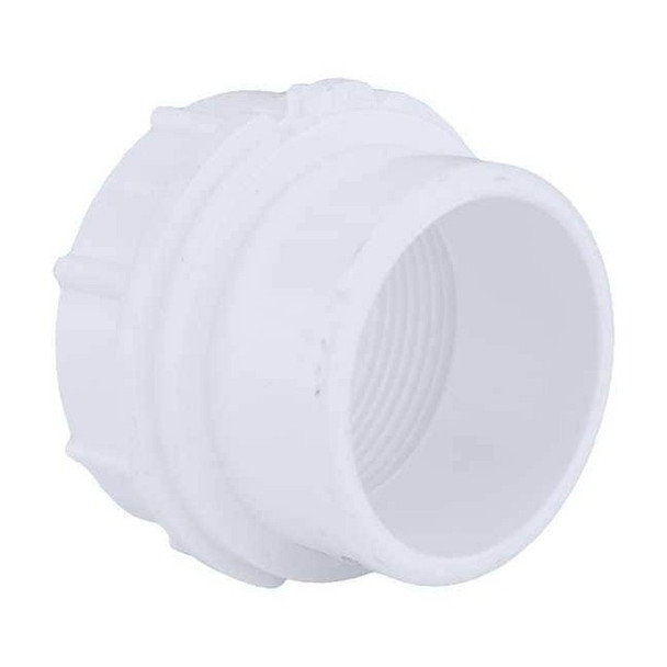 PVC Cleanout Adapter, FNPT x Spigot, 1-1/2 in Pipe Size