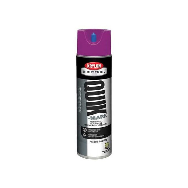 Inverted Marking Paint, 17 oz., Fluorescent Purple, Solvent -Based