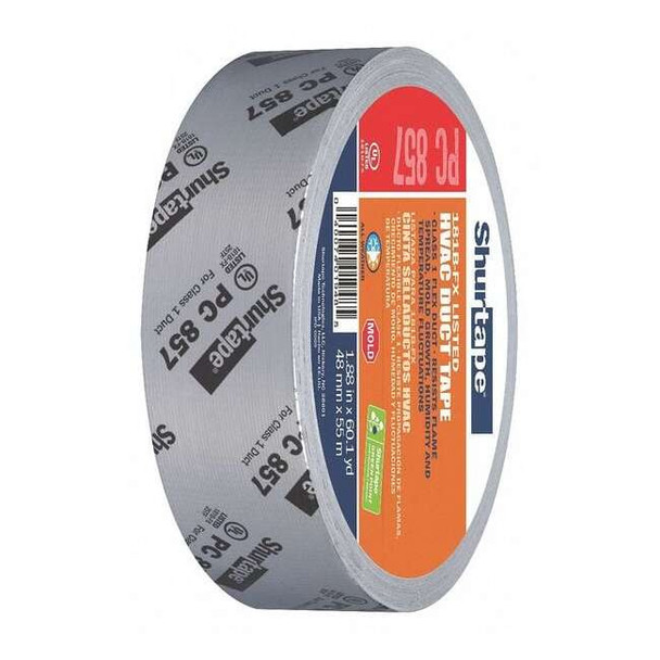 Shurtape Duct Tape, Silver, 60-1/8 yd L, 1-7/8 in W 101015