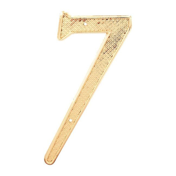 Primeline Tools 4 in. House Number 7, Diecast, Brass Finish, PK2 MP4287