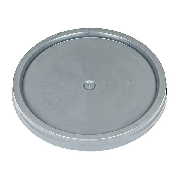 Basco Pail Lid, 12.25 in OD, Plastic, Gray ROP2100CVR-TT-GRAY