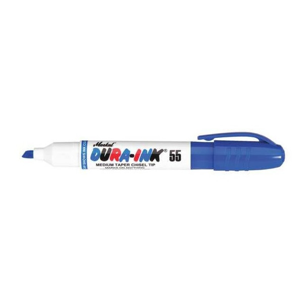 Markal Ink Industrial Marker, Blue, Chisel 96530