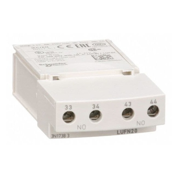Schneider Electric Auxiliary Contact, 2NO/0NC, 5 A LUFN20